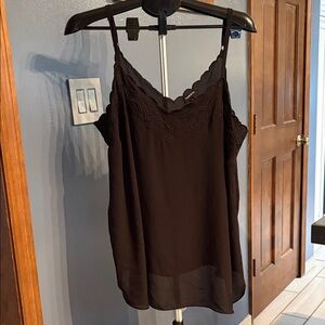 Elegant Black Lace Trim Cami